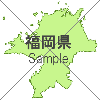 福岡県 地図のフリー素材 Web素材工房 デジタルカラーボックス