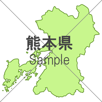 熊本県 地図のフリー素材 Web素材工房 デジタルカラーボックス